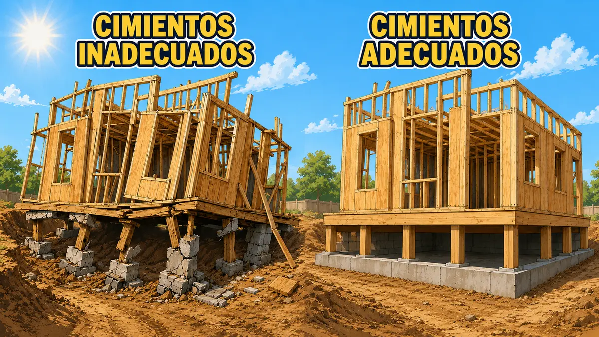Cimientos inadecuados vs. cimientos adecuados